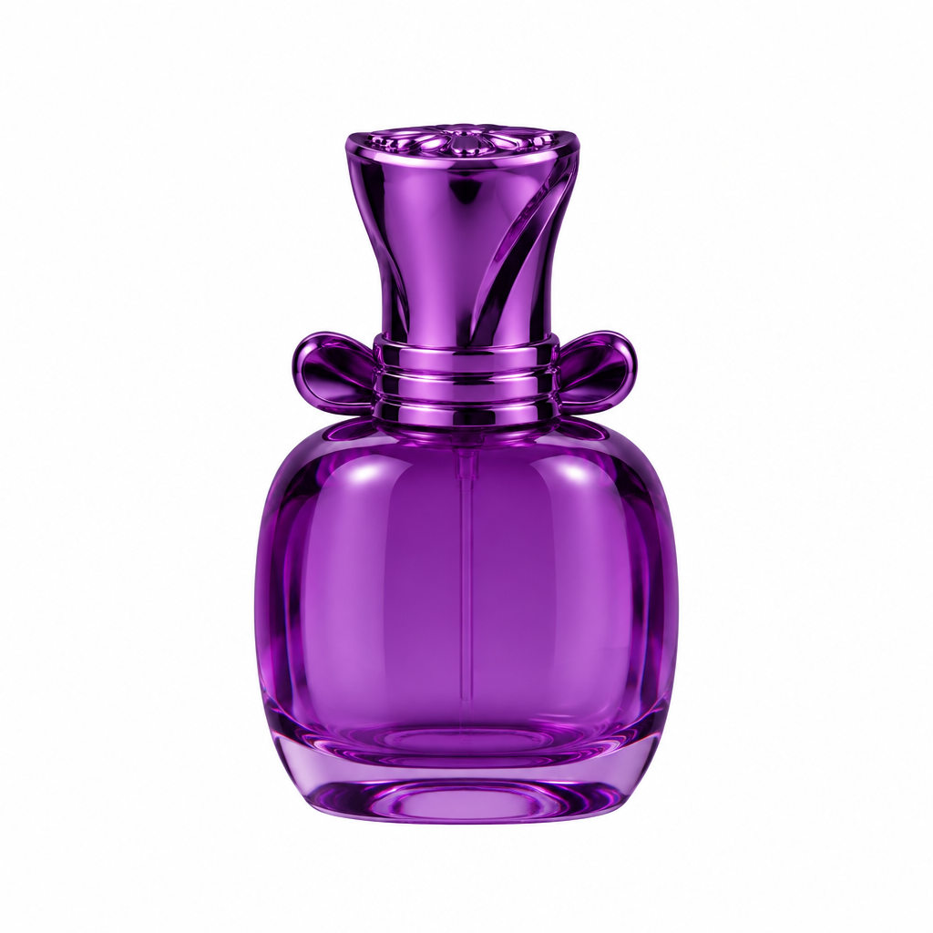 15ml Mini Purple Perfume Bottle - White Background