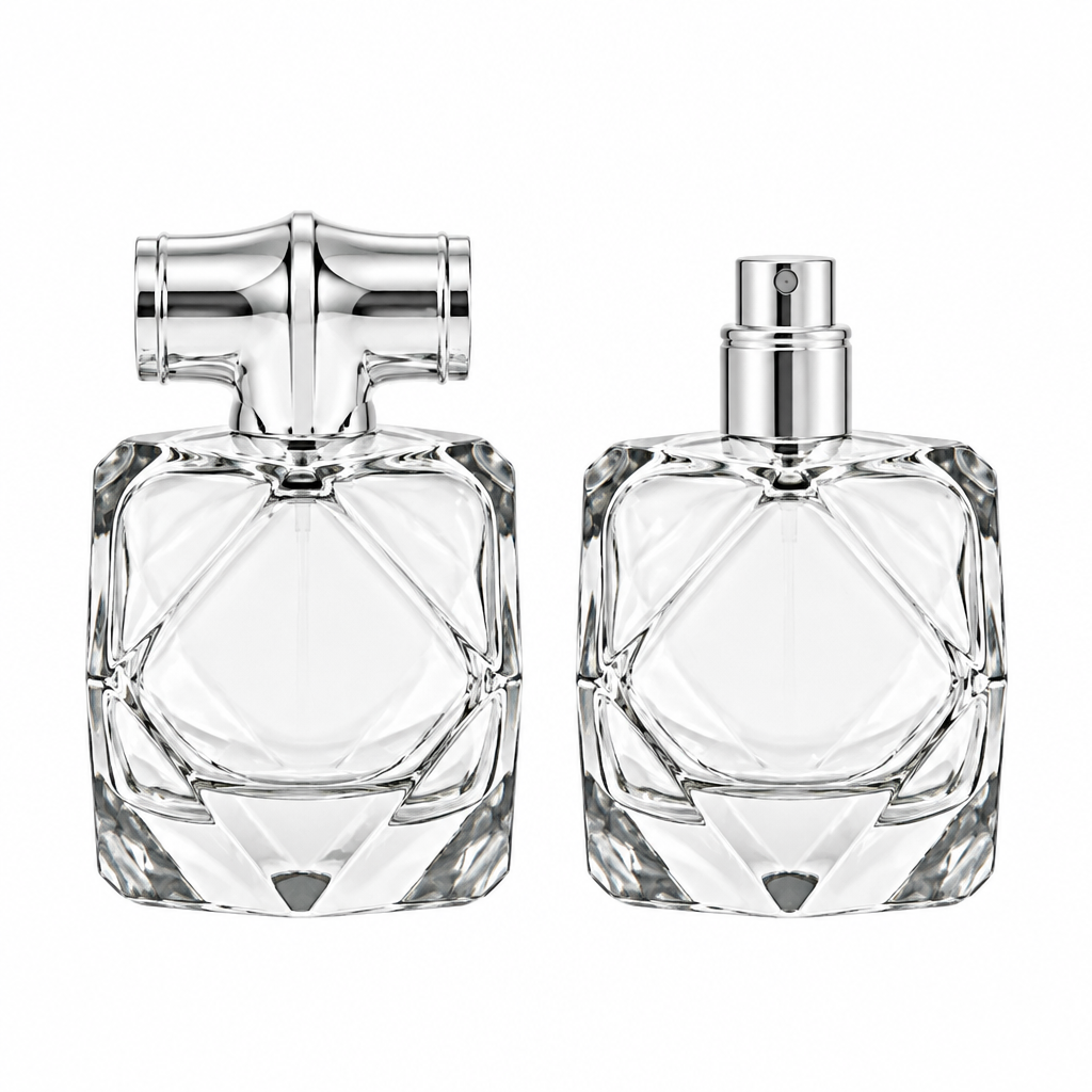 50ml T-Square Perfume Bottle - White Background