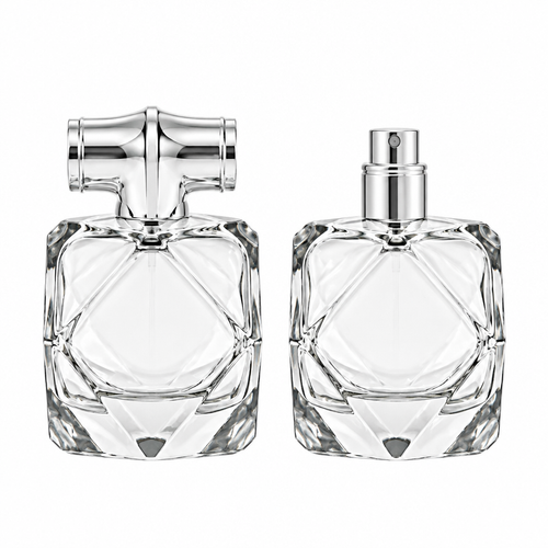 50ml T-Square Perfume Bottle - White Background