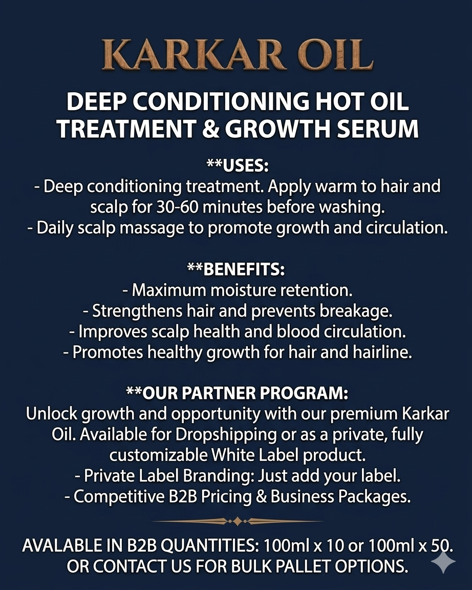 Karkar Hair Growth Oil - Dropship or Resell