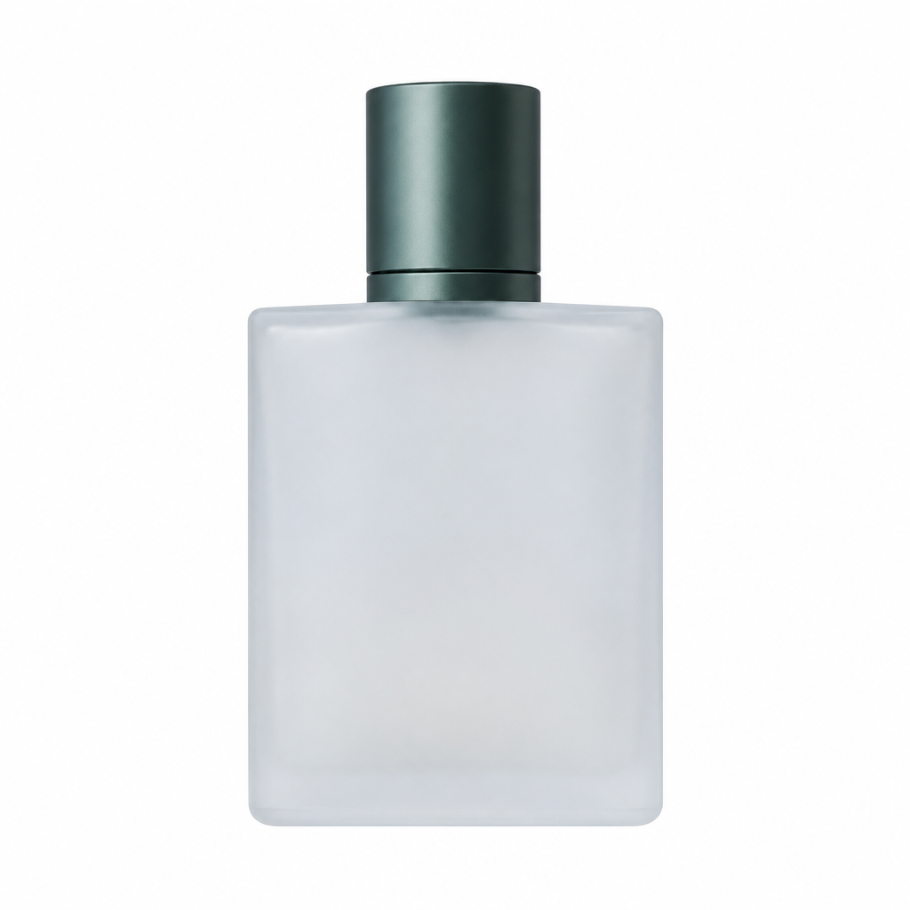 Screw Top Perfume Bottle Frosted 55ml - White Background