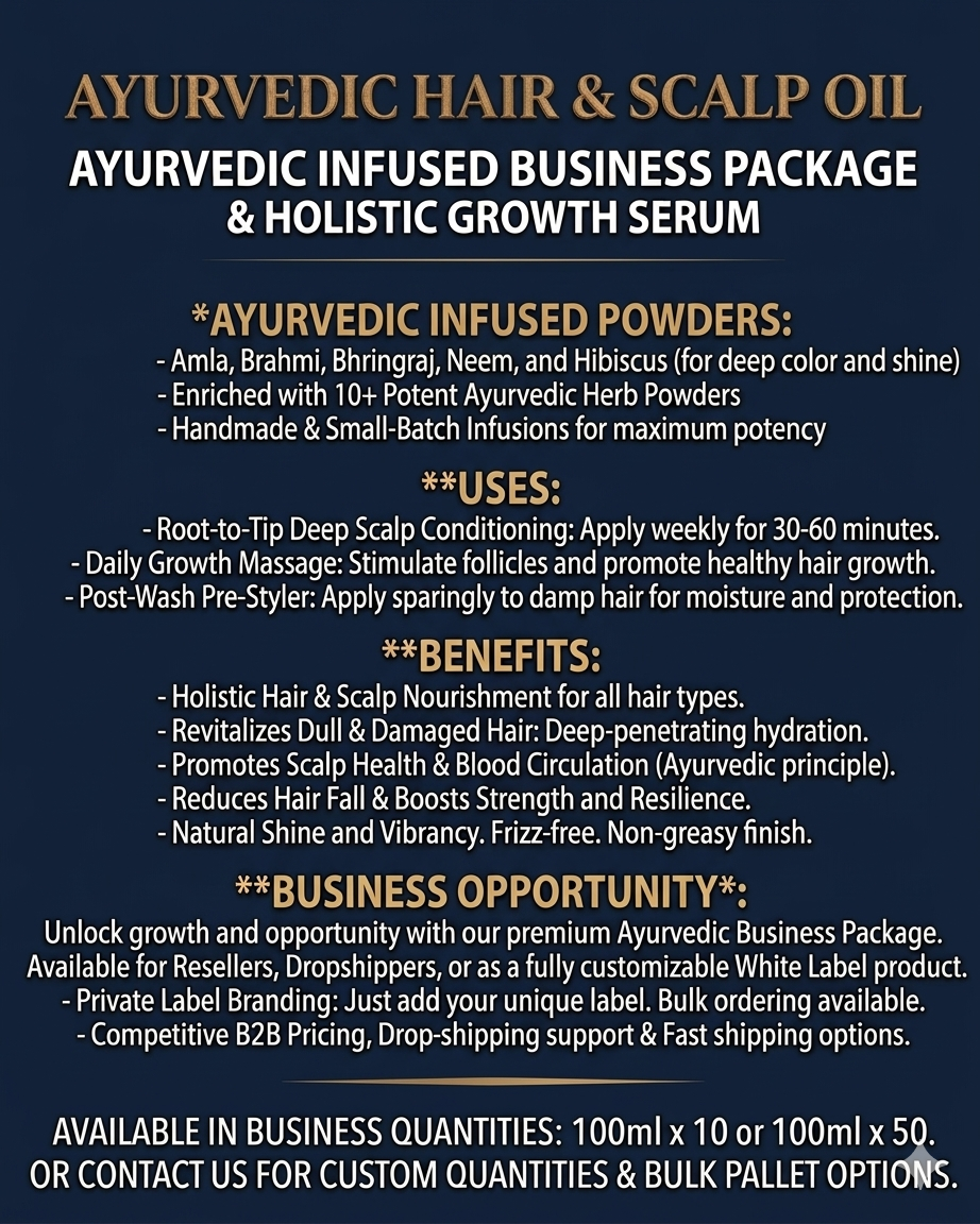 Ayurvedic Hair & Scalp Growth Oil - Dropship or Resell